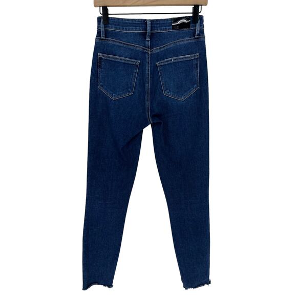 Paige Margot Ankle Jean With Torn Hem in Acoustic Distressed - Picture 10 of 12